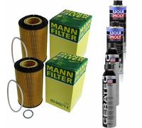 2xMANN Ölfilter-hu 942/1 X+ 2xLiqui Moly pro-Line Lavaggio Motore / 2x Cera Tec