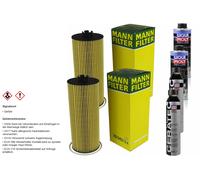 2xMANN Ölfilter-hu 945/3 X+ 2xLiqui Moly pro-Line Lavaggio Motore / 2x Cera Tec