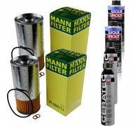 2xMANN Ölfilter-pf 1055/1 X+ 2xLiqui Moly pro-Line Lavaggio Motore / 2x Cera Tec