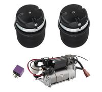 2xMolla Ad Aria Soffietto+Compressore Pompa for Audi A6 C6 4F 2004-11 4F0616001J
