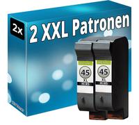 2xREFILL per HP 45 Photosmart P1000 P1100 1115 1215 1218 1315 2100 Officejet K60