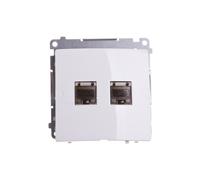 2xRJ45 Simon Basic BM62E.01/11 computer doppia presa