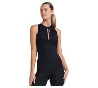 2XU Aero Tri Singlet Canotta Senza Maniche, Nero/Corallo Hyper, L Donna