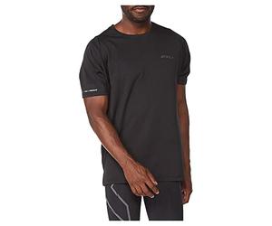 2XU Light Speed Tech Tee Maglietta a Maniche Corte, Black/Black Reflective, S Uomo
