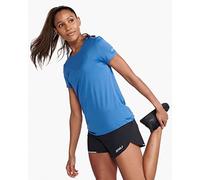 2XU Light Speed Tech Tee Maglietta a Maniche Corte, Starling/Mirage Reflective, XL Donna
