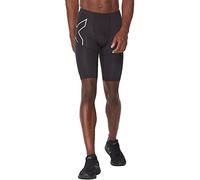 2XU Run Dash Compression Shorts Shorts, Uomo, Black/Silver Reflective, S