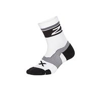2XU Vectr Cushion Crew Socks Calzini, Bianco/Nero, 36 Unisex-Adulto