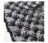 2yard Pure Cotton Small Floral Embroidery Water Soluble Lace Fabric/mesh/wedding/photography Background/fabric(Black)