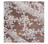 2yard Pure Cotton Small Floral Embroidery Water Soluble Lace Fabric/mesh/wedding/photography Background/fabric(White)