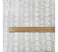 2Yards 130cm Cotton Lace Cutout Embroidery Fabric