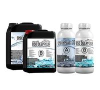 3,0 KG Resina epossidica Ultra transparente EpoxyPlast 3D B50 DEEP POUR bicomponente I Effetto acqua I Ottima protezione UV I Gioielli I Resina da colata I Cristallo chiaro I Prodotto
