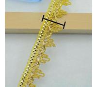 3,0 m/118 pollici ciascuna confezione di pizzo dorato, grande e largo, per cucire, cappelli, tende, accessori per abiti fai da te, fatti a mano, artigianato, tessuto decorativo per matrimonio - oro