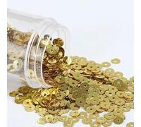 3,0 mm 4,0 mm 5 mm 6 mm paillettes piatte rotonde in PVC sciolte paillettes cucito artigianato per decorazioni di nozze indumento abito scarpe tappi accessorio fai da te-oro chiaro-2 mm 4000 pezzi