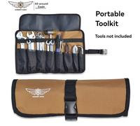 $ 3,04 81% SCONTO | Rotolo di stoffa Oxford Borsa portatile Borsa Chiave Strumento Chiave pieghevole Martello Borsa portaoggetti per attrezzi tascabile da campeggio Kit di attrezzi