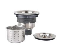 3-1/2-inch Kitchen Sink Strainer with Removable Deep Waste Basket/strainer Assembly/sealing Lid, Stainless Steel