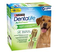 3 + 1 gratis! 4 x PURINA Dentalife Active Fresh - 4 x 18 Stick per cani di taglia grande