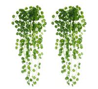 3/1 pezzo Pianta artificiale Falso eucalipto Rattan Pianta verde artificiale appesa, Foglie di edera finte Decorazione, Piante verdi appese finte Interno Esterno Anti-UV Per casa Soggiorno Cucina Deco