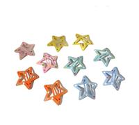 3/10/12 fermagli per capelli colorati a forma di stella, Y2K, da donna, graziose forcine laterali a forma di stella, accessori per capelli per bambini (cachi scuro)