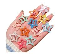3/10/12 fermagli per capelli colorati a forma di stella, Y2K, da donna, graziose forcine laterali a forma di stella, accessori per capelli per bambini (zenzero)