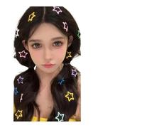 3/10/12 fermagli per capelli colorati a forma di stella, Y2K, da donna, graziose forcine laterali per capelli, accessori per capelli per bambini (rosso)