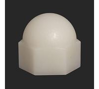 3/10/20/50/100PCS M3 M4 M5 M6 M8 M10 M12 Nylon bianco Dadi ciechi Copertura in plastica Semicerchio Dadi Palla Tappo a vite decorativo Dado in nylon(100pcs,M4)