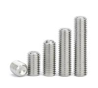 3~100pcs M3 M4 M5 M6 M8 M10 316 A4 Stainless Steel Hex Hexagon Socket Concave End Set Screws socket Headless Machine Bolts(M4x3mm-100pcs)