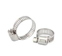 3-10pcs Fascetta Stringitubo Regolabile 6-82mm Ingranaggio A Vite Senza Fine Clip for Tubo Flessibile in Acciaio Inossidabile Blocco for Tubo Acqua Idraulico (Color : Silver, Size : 14-27mm 5pcs)