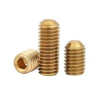 3-10Pcs Viti di fermo a tazza in ottone Set di viti a esagono incassato Grano Rosh M2 M2.5 M3 M4 M5 M6 M8 M10 M12 (Color : 10mm_M8(3pcs))