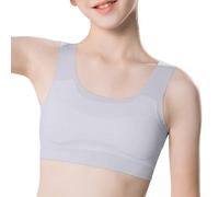 3 12 Crop Top reggiseno ragazza senza cuciture sport reggiseno allenamento bianco teen reggiseno camisole stile leggero senza cuciture bambini biancheria intima piccola ragazza, Blu, 13-16