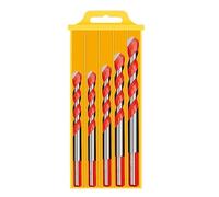 3-12mm multifunzionale vetro metallo piastrelle trapano punta triangolo diamante set ceramica cemento mattoni legno punzonatura sega trapano (colore: A, dimensioni: 5 pezzi set nero)(5 PCS Set Red)