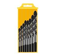 3-12mm multifunzionale vetro metallo piastrelle trapano punta triangolo diamante set ceramica cemento mattoni legno punzonatura sega trapano (colore: A, dimensioni: 5 pezzi set nero)(8 PCS Set Black)