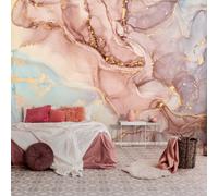 3.12x2.19 M Marmo Foto Carta da Parati Oro Rosa Moderno Murale Tessuto Non Lusso