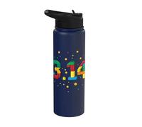 3.14 Mattoni 3.14 Blocchi Master Builder Happy Pi Day Kids Stainless Steel Insulated Water Bottle