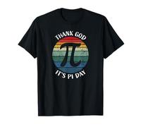 3.14 Pi Retro Grazie a Dio Il Suo Pi Day per Insegnante di Matematica Maglietta