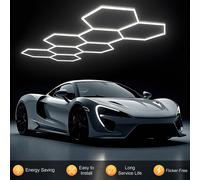 3-14x luci da garage esagonali a nido d'ape LED per negozi , garage , soffitto