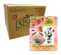 3:15pm Tè al Latte Okinawa - Zucchero di Canna, Multipack 24x100 g | Prodotto di Taiwan, 5 tazze per confezione - gusto cremoso autentico pronto in 3 minuti