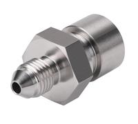 3/16 Adattatore freno femminile bagliore invertito con fili maschi 3/8-24, raccordo della linea del freno automobilistica in acciaio inossidabile AN4 to M10X1.0 1pcs