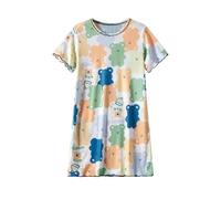 3-16 Anni Camicia da Notte Bambina Estivo Cotone Pigiama Ragazza a Maniche Corte per Bambini con Scollo Rotondo Unicorno per Bambine