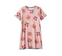 3-16 Anni Camicia da Notte Bambina Estivo Cotone Pigiama Ragazza a Maniche Corte per Bambini con Scollo Rotondo Unicorno per Bambine