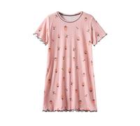 3-16 Anni Camicia da Notte Bambina Estivo Cotone Pigiama Ragazza a Maniche Corte per Bambini con Scollo Rotondo Unicorno per Bambine