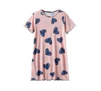3-16 Anni Camicia da Notte Bambina Estivo Cotone Pigiama Ragazza a Maniche Corte per Bambini con Scollo Rotondo Unicorno per Bambine