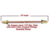 3/16 " Freno Linea 60 INCH Nickel- Rame 10mm x 1.0 Tubo Dadi Invertito Flare