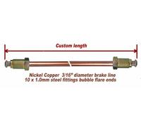 3/16 Ni-Copper Freno Linea Custom Lunghezza, Stainless10mmx1.0 Fittings-Bubble