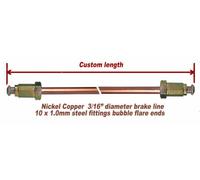 3/16 Ni-Copper Freno Linea Custom Lunghezza, Stainless10mmx1.0 Fittings-Bubble