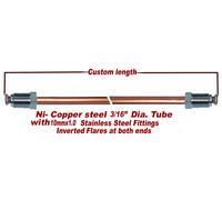3/16 Ni-Copper Tubo Freno 30-39 " Length-Stainless 10mx1.0 Attillato Invertito