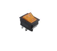 【3-1PCS】30A 250V AC Alta corrente, ON/OFF, Speciale for macchina for avvolgimento, KCD4, Punta in argento Interruttori a pulsante di accensione a bilanciere(4Pin Yellow Light,2PCS)