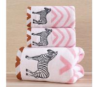 3/2/1 pezzi Asciugamano da bagno/mani ricamato a righe, stile pastorale a motivo zebrato per coppie, assorbente e morbido, adatto per bagno, hotel, palestra, viaggio, regalo, salone, sport, esterno, s