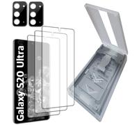 [3 + 2] 3 pellicole protettive flessibili in vetro ibrido + 2 pellicole protettive per lenti compatibili con Samsung Galaxy S20 Ultra 5G 2020, strumento di installazione facile incluso, resistente ai