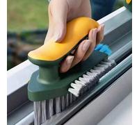 3/2 pezzi Spazzola per la pulizia degli spazi, Strumento 3-in-1 per pulire e raschiare, Pulitore senza angoli morti per bagno, binari delle finestre, fornelli da cucina, lavandini e porte, ideale per 