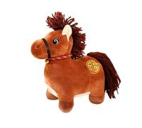 3. 2026 stella segno zodiacale cavallo peluche animale coraggioso simbolo prospera cinese Capodanno decorazione domestica per tutte le età di pile cavallo statuetta casa